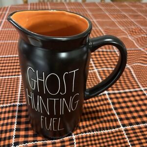 Rae Dunn Ghost Hunting Fuel Black & Orange Halloween Pitcher